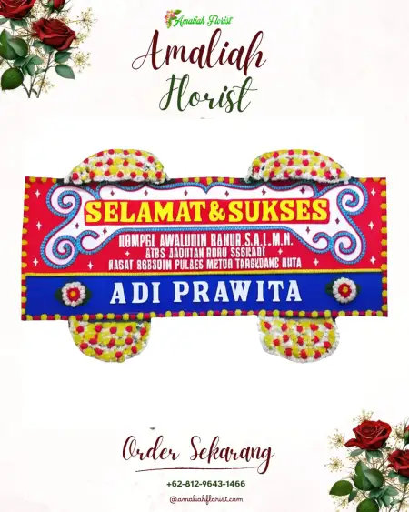 Papan Bunga Ucapan Selamat Pojok
