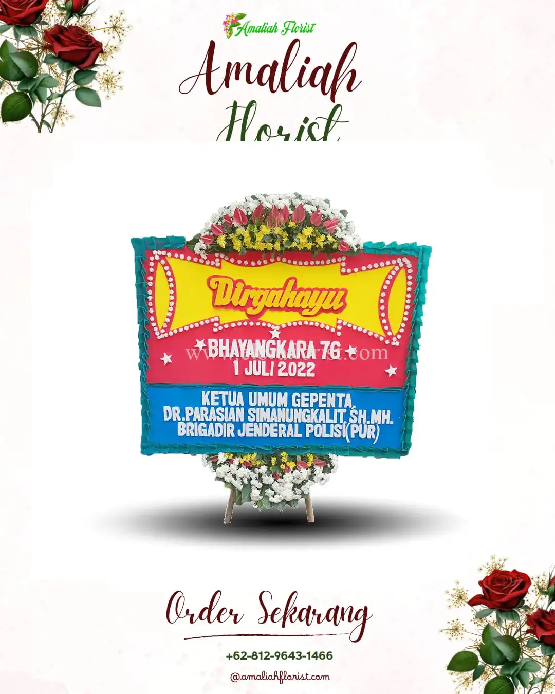 Papan Bunga HUT Ulang Tahun Pojok